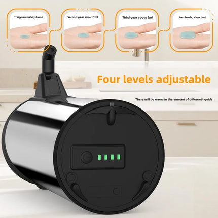 Rechargeable Adjustable Stainless Steel Automatic Sensor Soap Dispenser Smart Contactless Household Lotion Dispenser