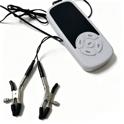 Female Labium Clamps Metal Nipples Clips Clitoris Breast Sucker Pumps 6 Modes Electric Shock Anal Butt Plug Sex Toys for Women
