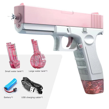 New Water Gun Electric M416 Pistol Shooting Toy Full Automatic Summer Beach Outdoor Fun Toy For Children Boys Girls Adults Gift