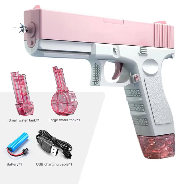 New Water Gun Electric M416 Pistol Shooting Toy Full Automatic Summer Beach Outdoor Fun Toy For Children Boys Girls Adults Gift