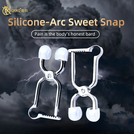 QKKQ Handheld Stainless Steel Nipple Clamp Nipples Stimulator Sexy Tools Teat Bondage For Women Couple Intimate Game BDSM Toys