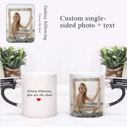 Customized Coffee Mugs Ceramic Magic Mug Pour In Hot Water Pictures Display Print Photo LOGO Text DIY Change Color Cup Gifts
