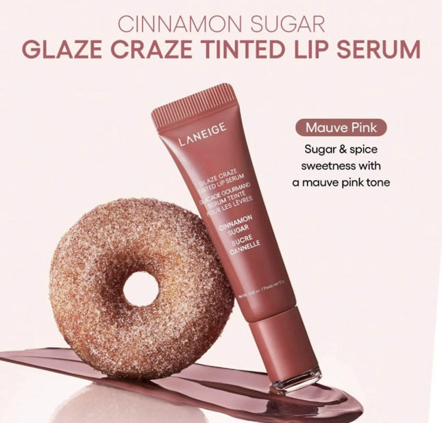 Laneige Lip Glowy Lightweight Hydration Balm Shea Butter Glaze Craze Tinted Polypeptide Lip Gloss Serum Fruit Donut Lip Oil Care
