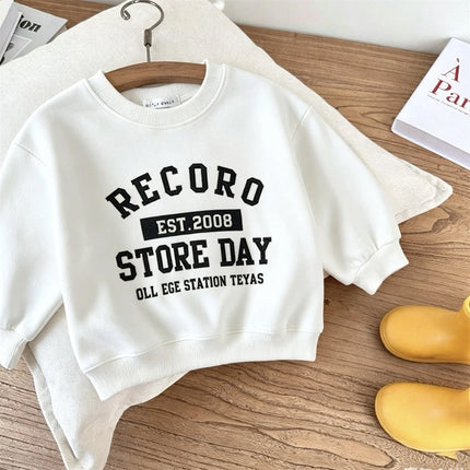 Letter Printed Hoodie For Boys And Girls New Design Clothing Cartoon Trendy Sweatshirt Spring Toddler Loose Versatile Pullovers