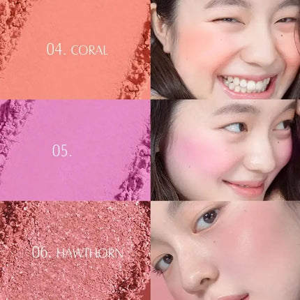 Pink Makeup Blush Palette Velvet Matte Light Shimmer Blusher Natural Cheek Contour Tint Peach Pink Rouge Cheek Contour Palette