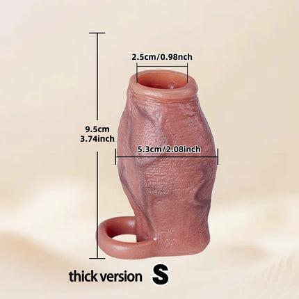 Man Dick Enlargement Semen Lock Ring For Men Delayed Ejaculation Soft Silicone Penis Sleeve Hollow Cock Ring Adult 18+ Sex Toy