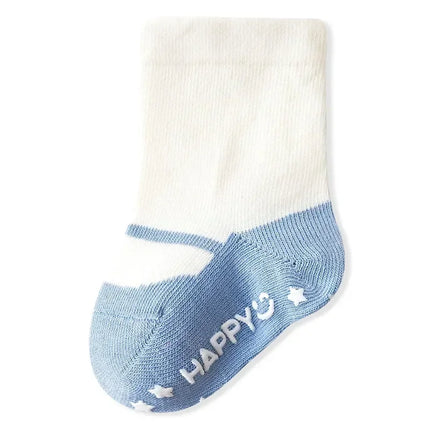 Korean New Baby Patchwork Anti-slip Rubber Floor Socks Cotton Breathable Newborn Infant Toddler Boys Girls Socks 0-5Y
