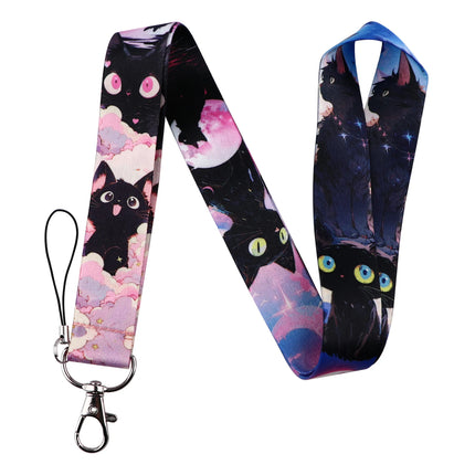 Cute Cartoon Cat Duck Neck Strap Lanyards For Keychain ID Credit Card Pass Animal Hang Rope Cell Phone Charm Accessories