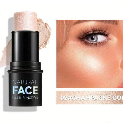 Cream Contour Sticks,Shades with Highlighter & Bronzer & Blush, Non-greasy and Water-resistant Face Contouring Pen