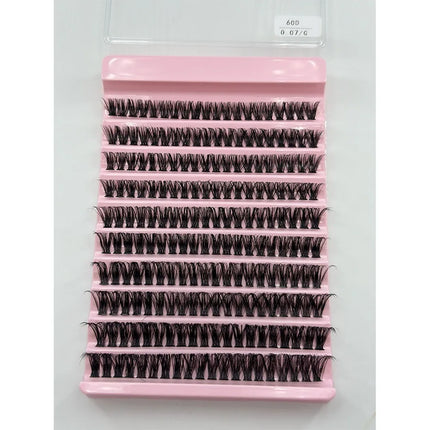 3D Mink Effect Segmented False Eyelashes Mixed Length 8-16mm Fake Eyelash Set Soft Fluffy Reusable Invisible Eyelashes Women