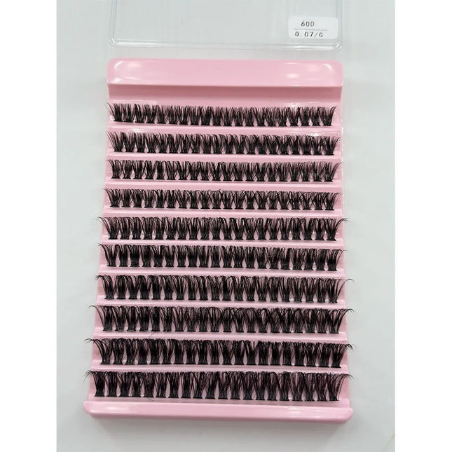 3D Mink Effect Segmented False Eyelashes Mixed Length 8-16mm Fake Eyelash Set Soft Fluffy Reusable Invisible Eyelashes Women