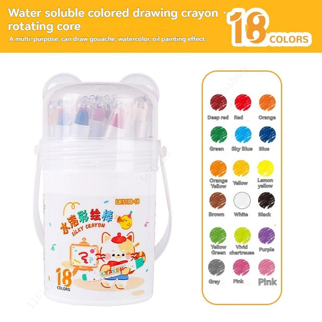 12-48Colors High Quality Washable Oil Pastels Erasable Not Dirty Hands Colored Crayon With Storage Box Painting Tools Baby