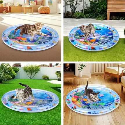 Cat Water Bed Mattress Pet Pat Water Mat Large Dog Inflatable Water Ice Mat Cooling Thickened Scratch-Resistant Small Fish Toy