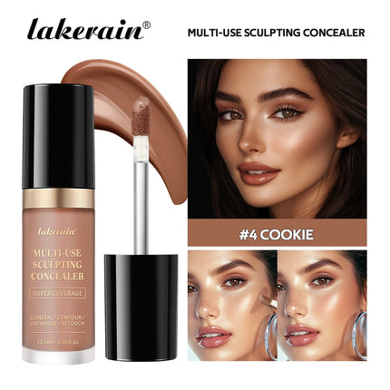 Lakerain Concealer Liquid High Coverage Cover Acne Dark Circles Foundation Modify Oil Control Face Contouring Cosmetics