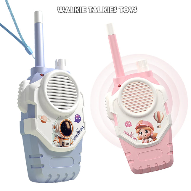 2Pcs Children Walkie-Talkie Toys, Interaction Walkie Talkies Set Range Two Way Receiver for Outside Trip Camping Hiking Gifts
