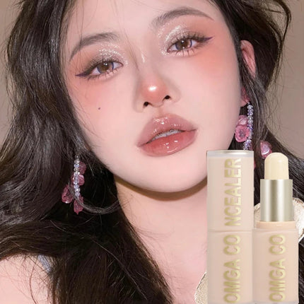Waterproof powder blusher stick, transparent concealer multifunctional makeup stick, create a natural look