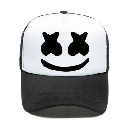 Fashion Cartoon Mesh Baseball Caps Men Women Hip Hop Snapback Hat DJ Marshmallow Cap Summer Breathable Mesh Outdoor Sun Hat