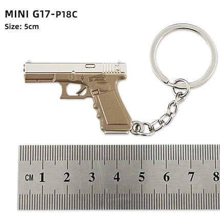 Hot Game Keychain Jewelry Weapon Mini Gun Model Metal Pendant Key Chain Fashion Chaveiro Bag Car Key Holders Gift For Kids Men