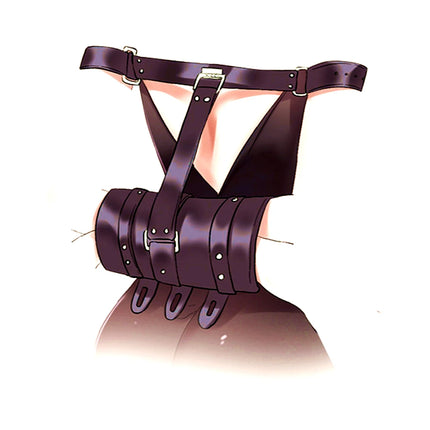 Bdsm Discipline Belt Full Body Leather Bondage Restraint Straps Hand Behind Back Bondage Arm Binder Glove Sleeves Sex Product