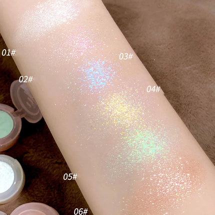 Diamond Highlighter Palette Gorgeous Glitter Eyeshadow Glossy Shiny Silkworm Shadow Shimmer Cowherd Weaver Girl Eyes Makeup