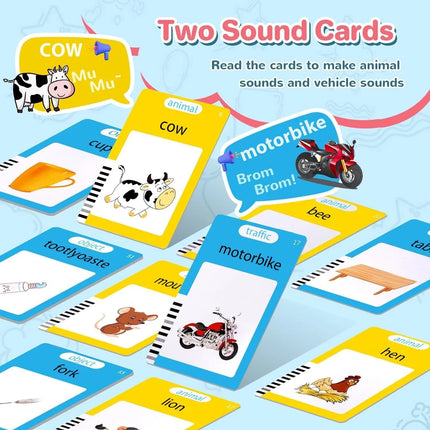 Talking Flash Cards for Toddler 1-6 Year Olds, Learning Montessori Toys with 510 Sight Words, Pocket Speech for Toddlers Therapy