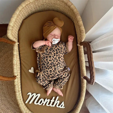 Autumn Clothes Leopard Rompers for Boys Girls Children's Clothes Newborns 0-3 Months Baby Spring Kids Monk Clothes(No Hats)