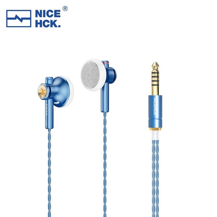 NiceHCK EB2S PRO 3.5/4.4mm Plug Microphone Flat-Head Earbud HIFI Wired Earphone 15.4mm LCP Diaphragm Dynamic Music Vocal Headset