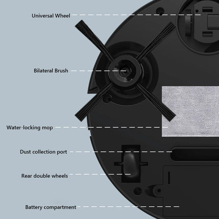 3 in 1 Sweeping Robot Vacuum Cleaner Mopping Smart Home USB Rechargeable Vacuum Mop Robot Sweep Floor Robot for Home Office