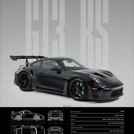 Minimalist 911 GT3-RS 718 GT4 RS Hyper Car Sports Car Supercar Poster Canvas Painting Wall Art Pictures Home Interior Decor