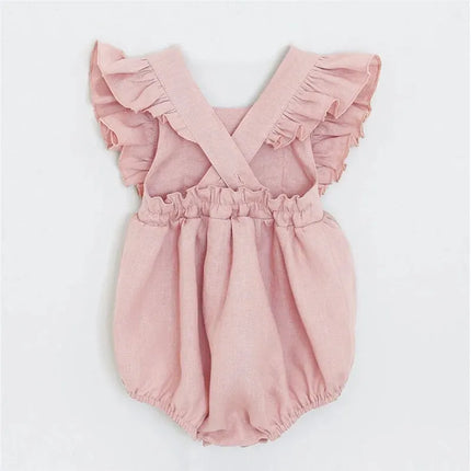 Floral Summer Baby Girl Playsuit Short Sleeve Cotton Baby Girl Romper Newborn Baby One-piece