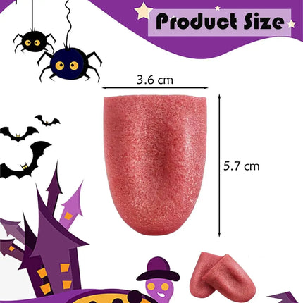 Tongue Piercing Prank Fake Tongue False Tongue Prop Clown Magic Show Props Horrific Magic Tricks Gift for Kid Child Halloween