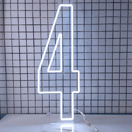 Extra-Large LED Neon Numbers Sign 76cm/100cm Stand up & Wall Mounted for Birthday Wedding Celebration Party Decor