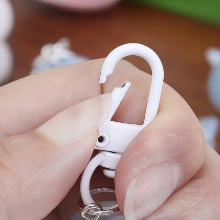 Ghost Keychain Luminous Keyring Halloween Key Holder Glow in The Dark Pendant Cartoon Resin Charm for Backpack Earphone Car Keys