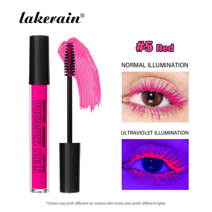 Fluorescence Mascara Waterproof Eyelash Long Lasting Fast Dry Colorful Neon Eyelashes Curling Lengthens Eye Lashes Cosmetics