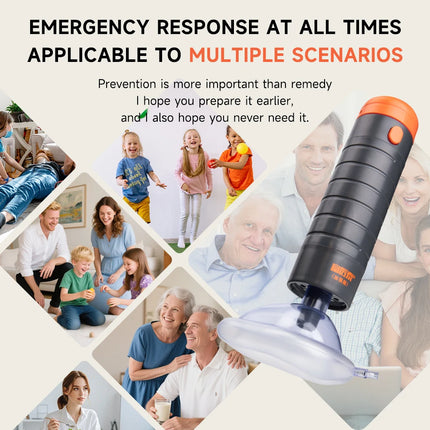 Auto Choking Rescue Device Strong Airway Suction Rescue Device Portable Anti Choking Device First Aid Kit for Kids and Adults