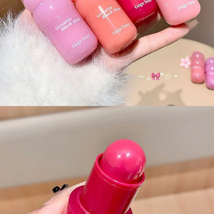 Magic Blush Stick 3-in-1 Cheek Lip Tinted Moistured Blush Stick Silky Brighten Cheek Cream Natural Cosmetics Makeup Products