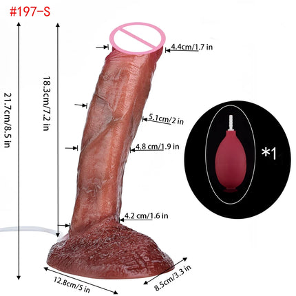 FAAK Lifelike Squirting Penis Silicone Ejaculation Large Realistic Dildo With Sucker Skin Touch Anal Sex Toys For Women