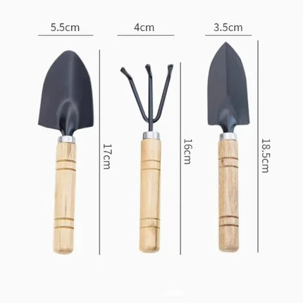 3PC/Set Mini Garden Tool Set Garden Indoor Small Plants Garden Tools With Handles Shovel Rake Portable Hand Planting Tools