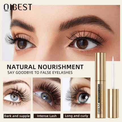 QIBEST Eyelash Growth Serum Natural Ingredients No Irritation Eyebrow Nourishing Enhancer For Longer Thicker Lashes Eyes Makeup