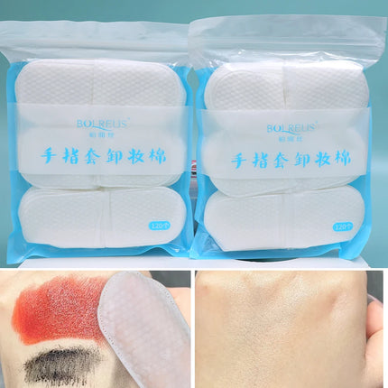 120PCS Makeup Removal Cotton Pads Hand-insert Disposable Makeup Accessories Remover Practical Face Soft U-shaped Remover Paper