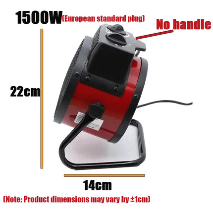 3000W Portable Industrial Electric Heater Thermostat Air Warmer Fast Heat 3 Gear Adjust Overheat Protection 1.5kw/2kw/3kw EN