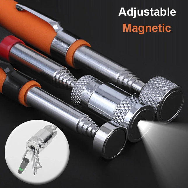 Telescoping Extendable Magnet Pick Up Device Portable with Pen Clip Magnetic Suction Bar Picker Hand Tool Accessories