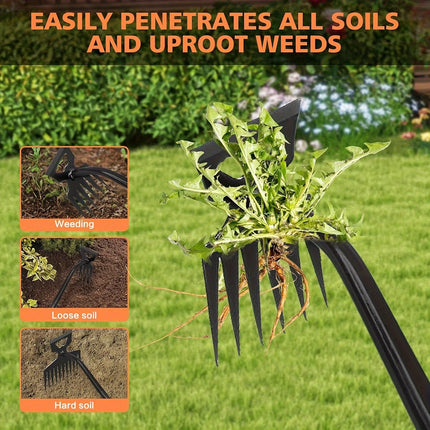 Heavy-duty long-handled weeder, a manual weed removal tool, suitable for gardens, lawns and farms