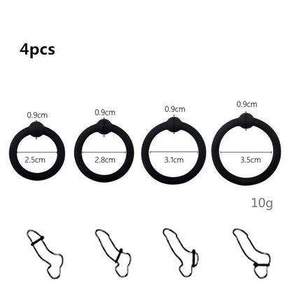 Penis Ring Reusable Silicone Semen Cock Ring Penis Enlargement Delayed Ejaculation Sex Toys For Men