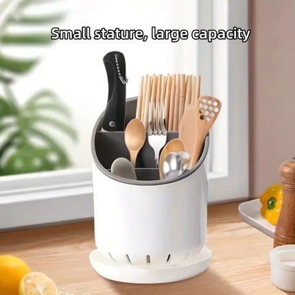 1Pc Kitchen Storage Chopsticks Tube With Drain Plate Tableware Storage Holder Home Kitchen Organizer Rack Chopstick Drain Box