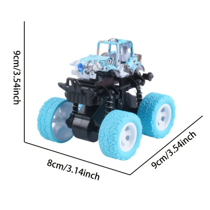 Children's Inertia-Powered Walking and Driving Car, Four-Wheel Drive Stunt Dump Truck, Gift for Boys and Girls
