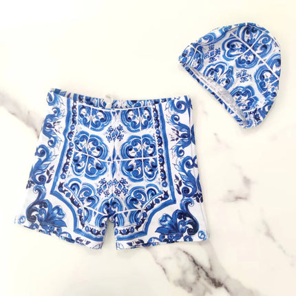 2025 New Children's swim Shorts gold Boys' Swim Shorts High end Soft Baby Swimming briefs factory price