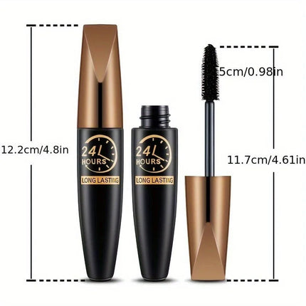 2pcs/set 8D Curling Waterproof Mascara Long Lasting Fiber Formula Boosts Lash Volume & CurTravel-friendly Design Eye Makeup