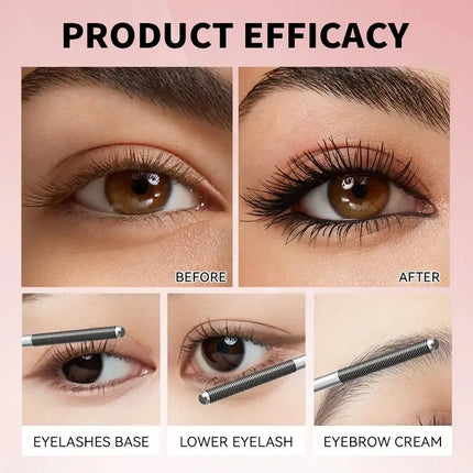 Steel tube mascara waterproof and sweat-proof formula thickens and lengthens the curl, lasting natural full effect, party makeup