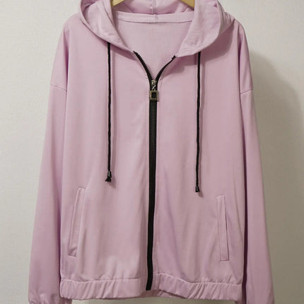 Ladies Fashion Sweatshirt New Autumn Winter Trend Color Block Design Comfortable Streetwear Style Ladies Pullover Hoodie